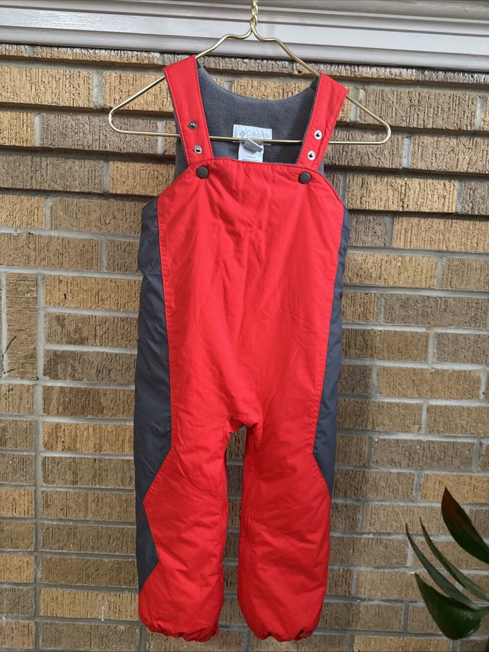 Columbia Youth Insulated Snow Bib Orange Size 4T Snowboard Ski Winter